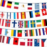 International flags as bunting